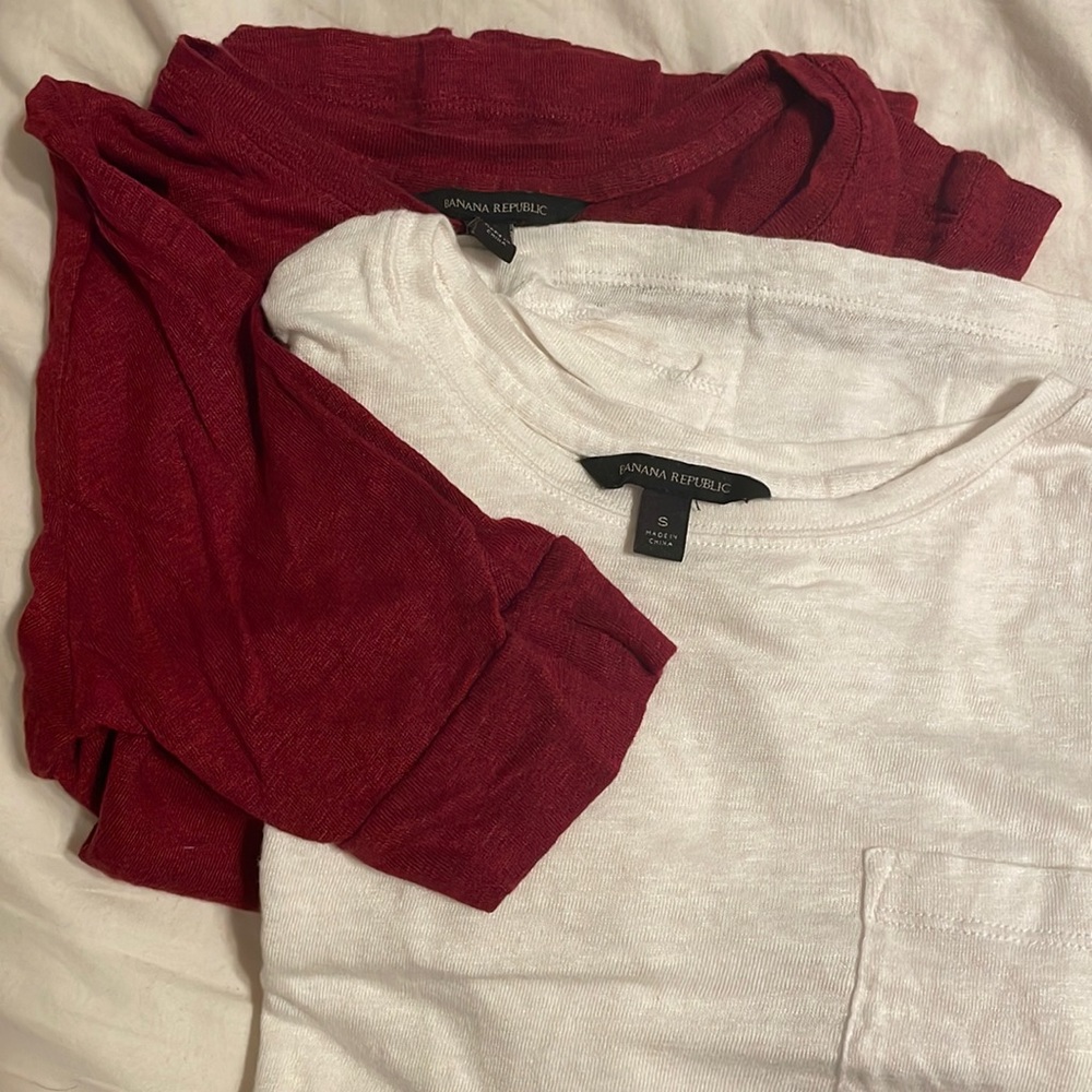 Banana Republic elbow sleeve pocket tees bundle